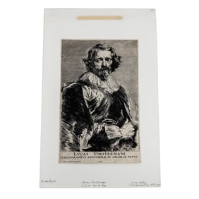 Anthony VAN DYCK: "Lucas Vorstermans" - Etching