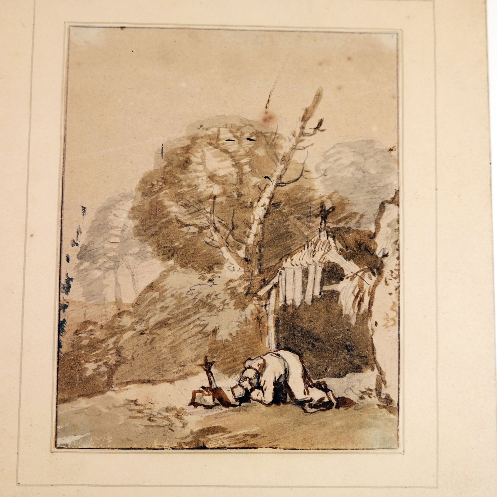 Old Master - Repentant Monk - Watercolor (1 of 7)