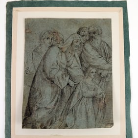 Flemish Old Master Drawing - St. Anne