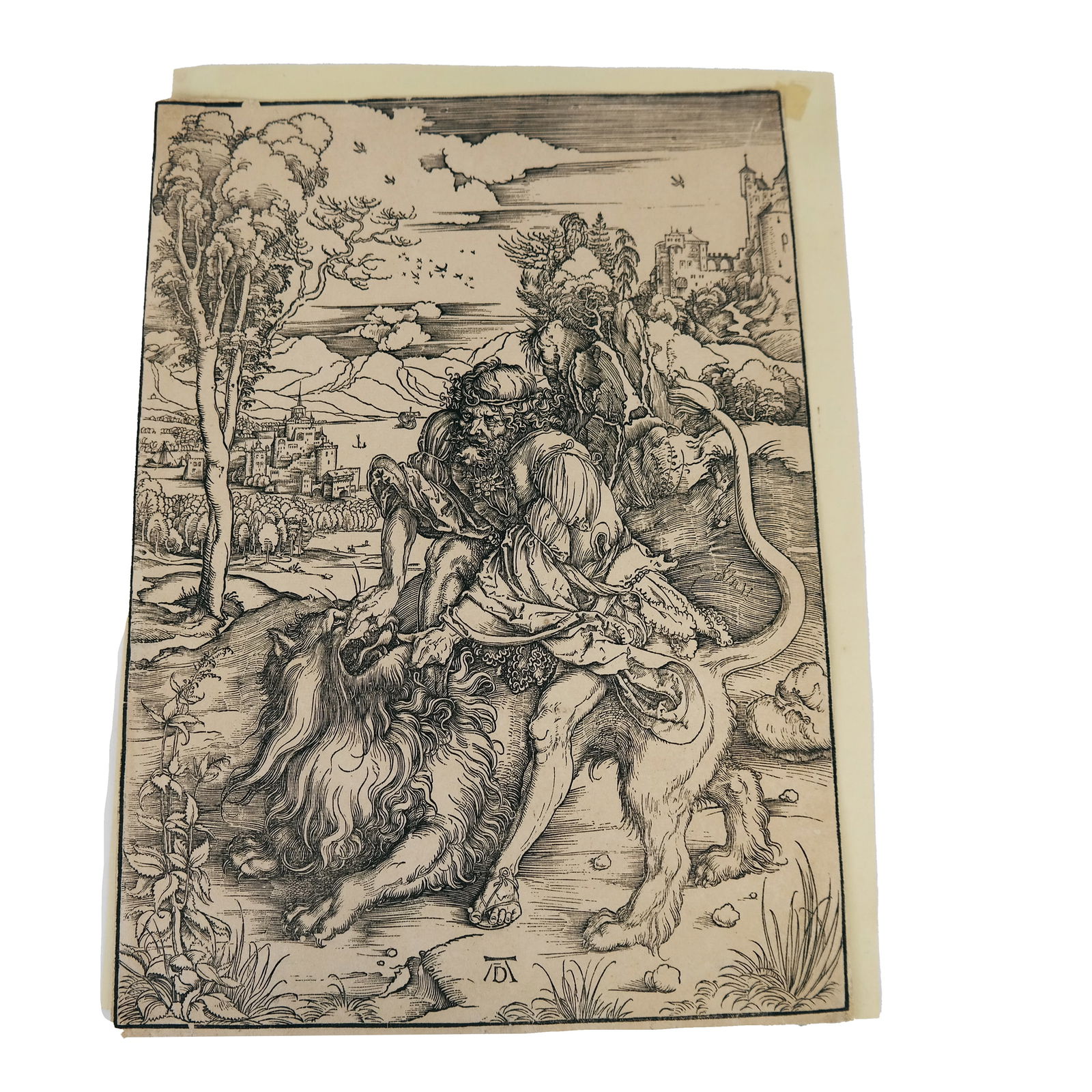 After DURER: Samson & Lion - Woodcut (1 of 12)