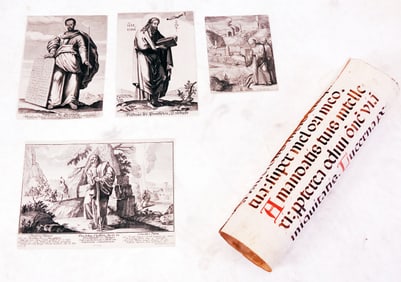 Group of 17th-19th C. Christian Works on Paper