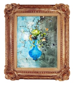 Stefanos SIDERAS: Floral Still Life - Oil Painting