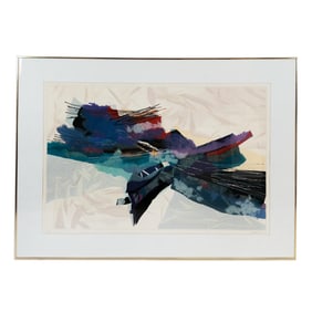 Smadar LIVNE: Abstract - Embellished Serigraph