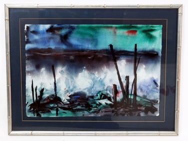 Modern Post-War Abstract Landscape - Watercolor