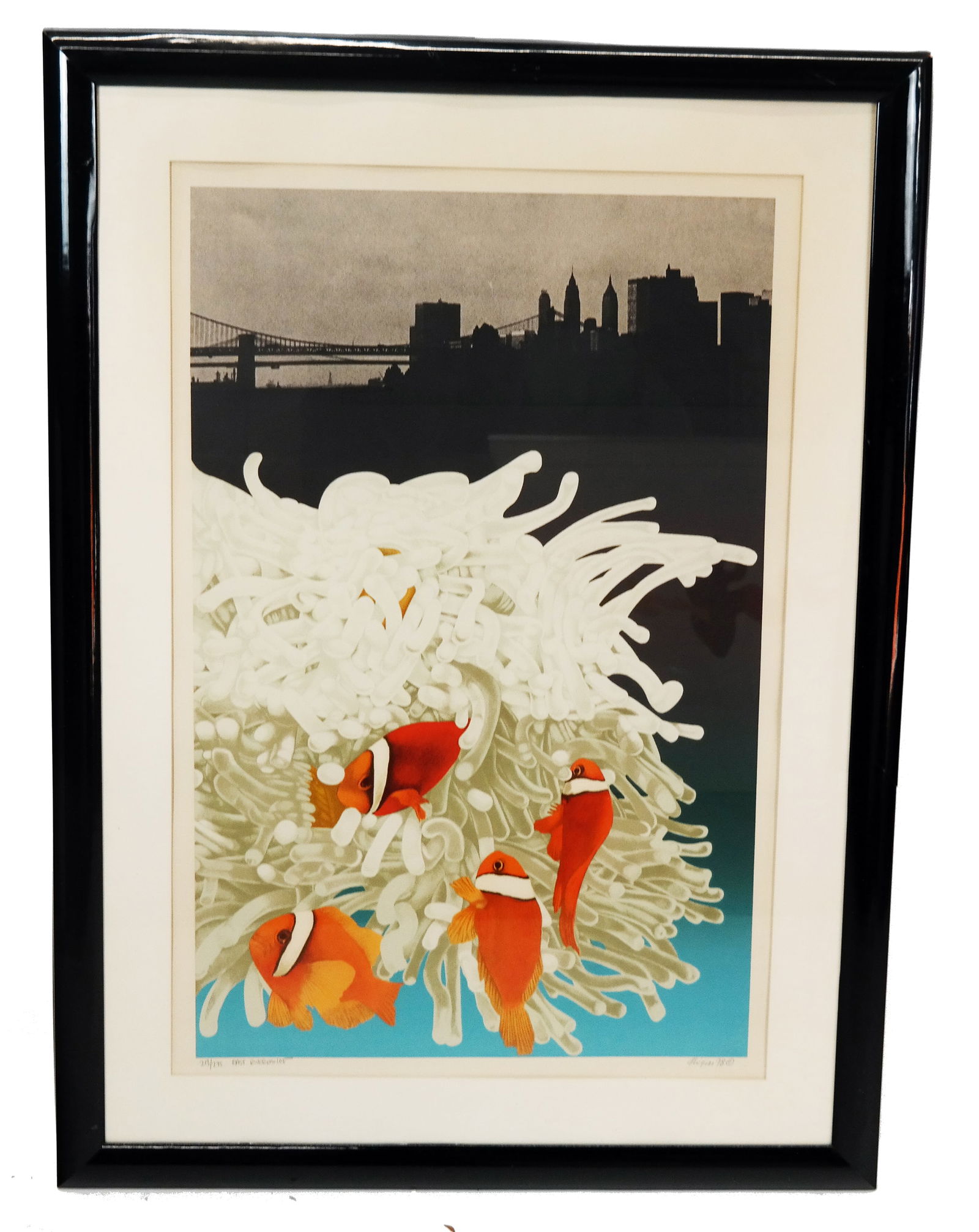 Michael KNIGIN: "East River Dance" - Lithograph: Michael Knigin (American, 1942-2011) lithograph from the "Miraculous Misfits" Suite of 3, signed and dated at bottom right margin "Knigin 78 c[copyright]" and inscribed left "213/275 East River Dance"