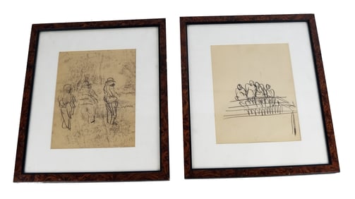 George LUKS: Two Abstract Drawings