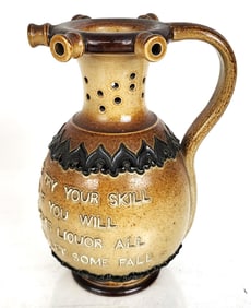Doulton Lambeth Stoneware Relief Puzzle Jug