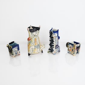 Kevin SNIPES: Group of Four Portrait Vessels
