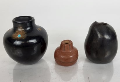 Three Assorted Miniature Pottery Vessels