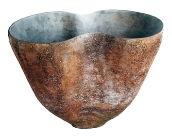 Late 20th C. Ceramic Pinched Vessel