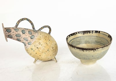 Two Decorated Ceramic Vessels