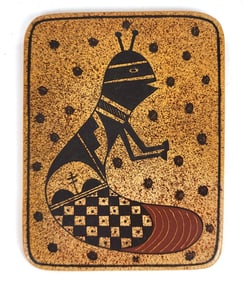 GWEN “AAS-KU-MANA” SETALLA: Hopi Ceramic Tile, "Insect"