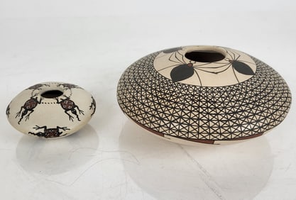 Maria Acostan & Carmen Veloz Two Decorated Vessels