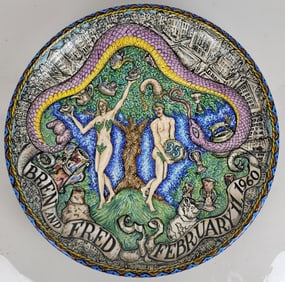 Matt NOLAN “Adam and Eve” Faience Charger