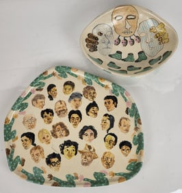 Marilyn ANDREWS: 2-Pc Decorated Porcelain Group