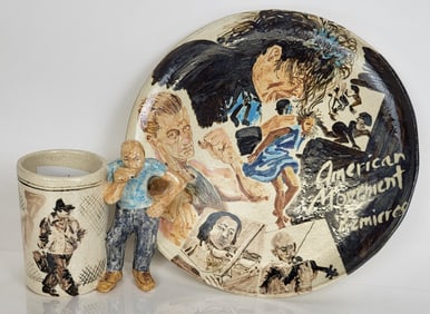 Marilyn ANDREWS: 2-Pc Decorated Porcelain Group