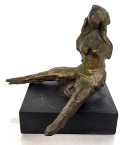Reg BUTLER: Bronze Sculpture of Seated Nude