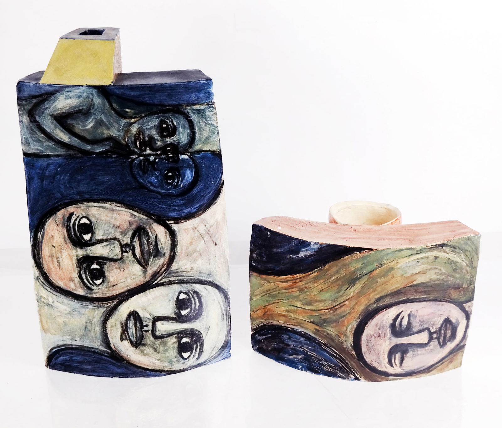 Two Portrait Decorated Ceramic Sculptures (1 of 13)