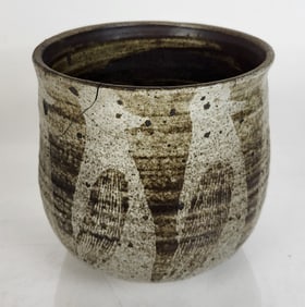 20th C. Signed Decorated Ceramic Vase