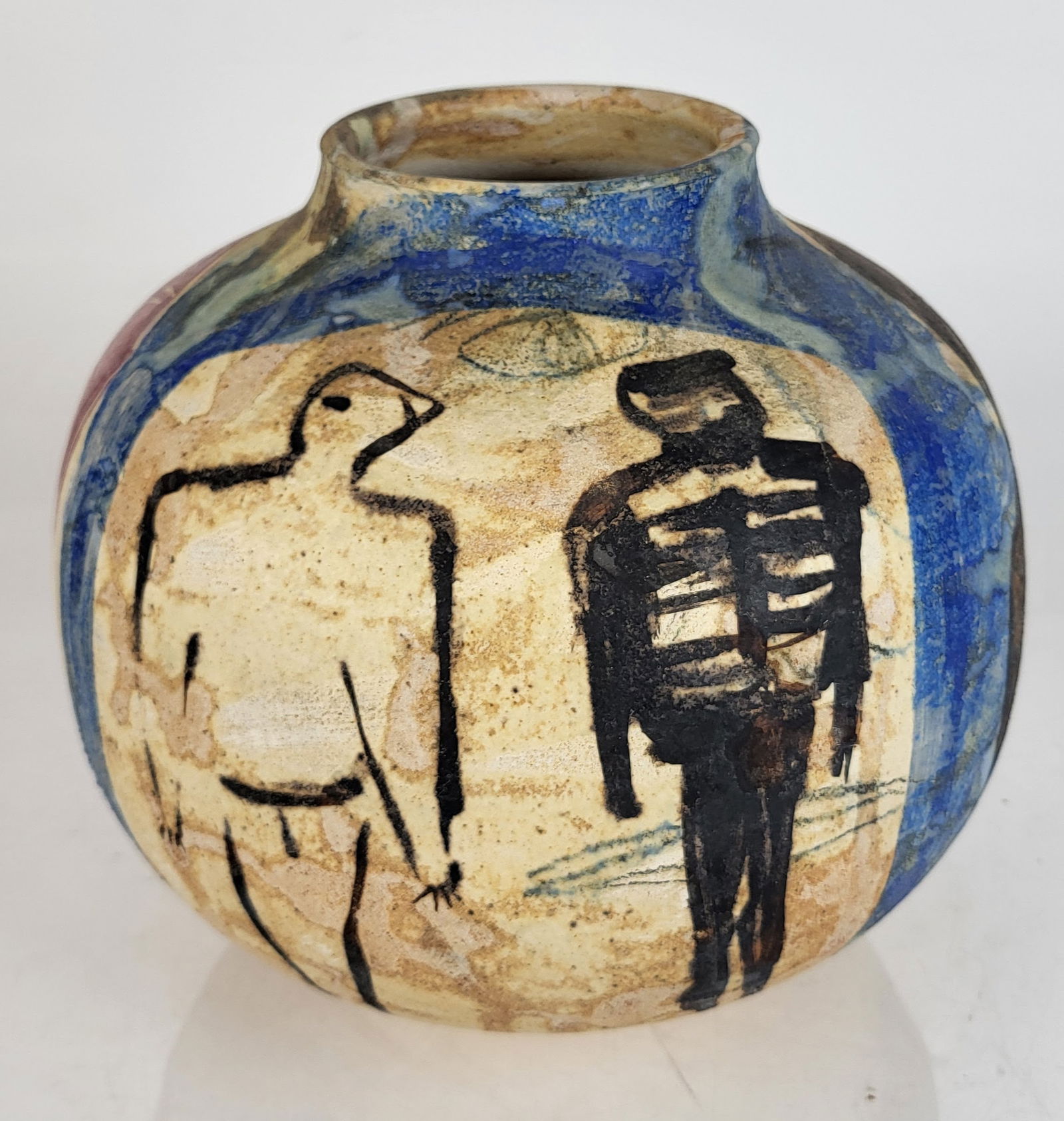 Decorated Figural Ceramic Vessel, "Ice Water" (1 of 10)