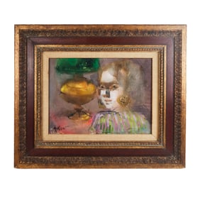 Ruth GIKOW: Girl with Lamp - Painting