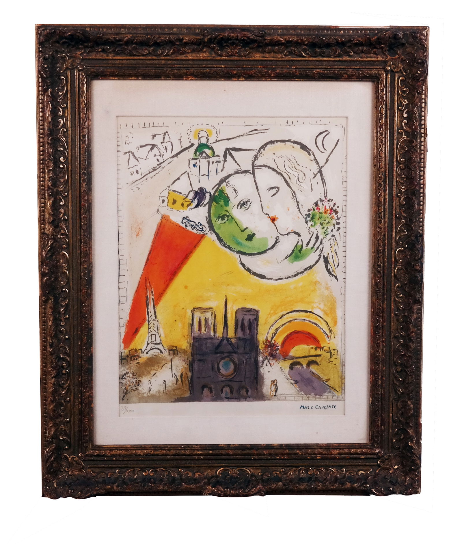 Marc CHAGALL: "Le Dimanche" - Lithograph (1 of 9)
