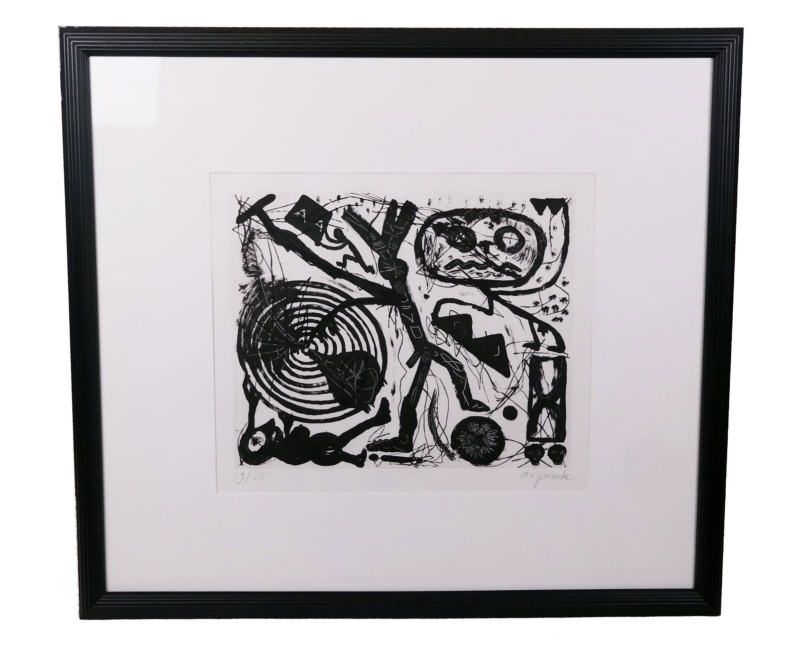 A.R. PENCK: Abstract Black & White Lithograph (1 of 11)