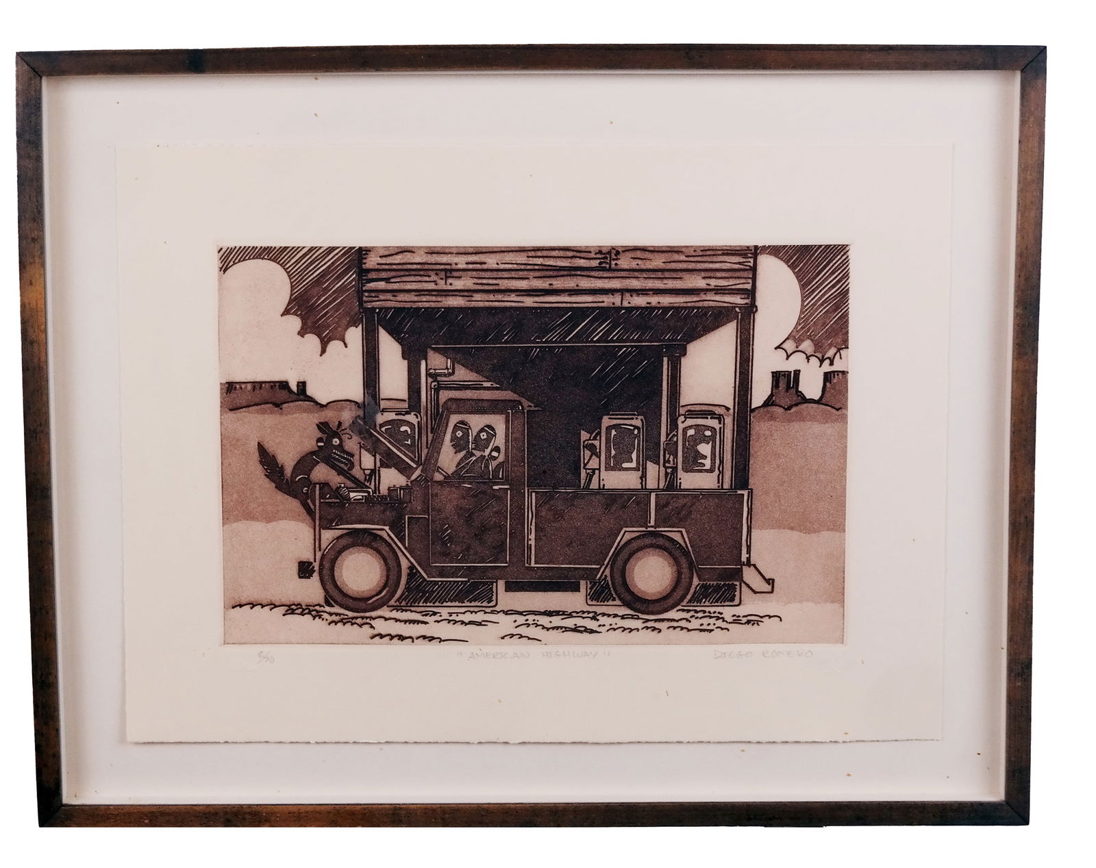 Diego ROMERO: "American Highway" - Lithograph (1 of 8)