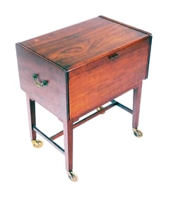 Danish Teak Compartment Box on Castors