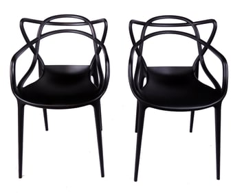 Pr of Starck & Quitllet Masters Chairs for Kartell
