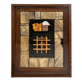 Framed Mixed Media Relief Sculpture