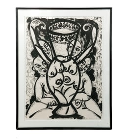 Akio TAKAMORI: "Vase" - Lithograph