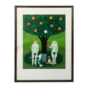 Jan BALET: Adam & Eve - Lithograph