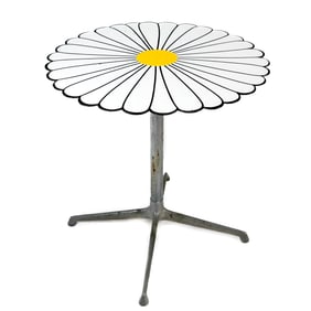 Post-Modern Daisy Iron Bistro Table