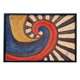 Alexander CALDER: Framed Tapestry, "Swirls"