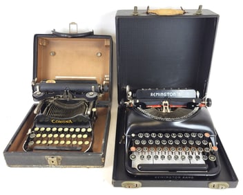 Two Antique Typewriters, Early 20th C.