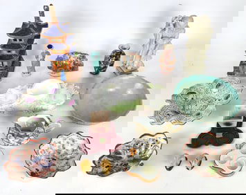 Group of 14 Asian Export Objects