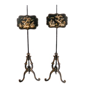 Pair of 19th C. Regency Pole Screens