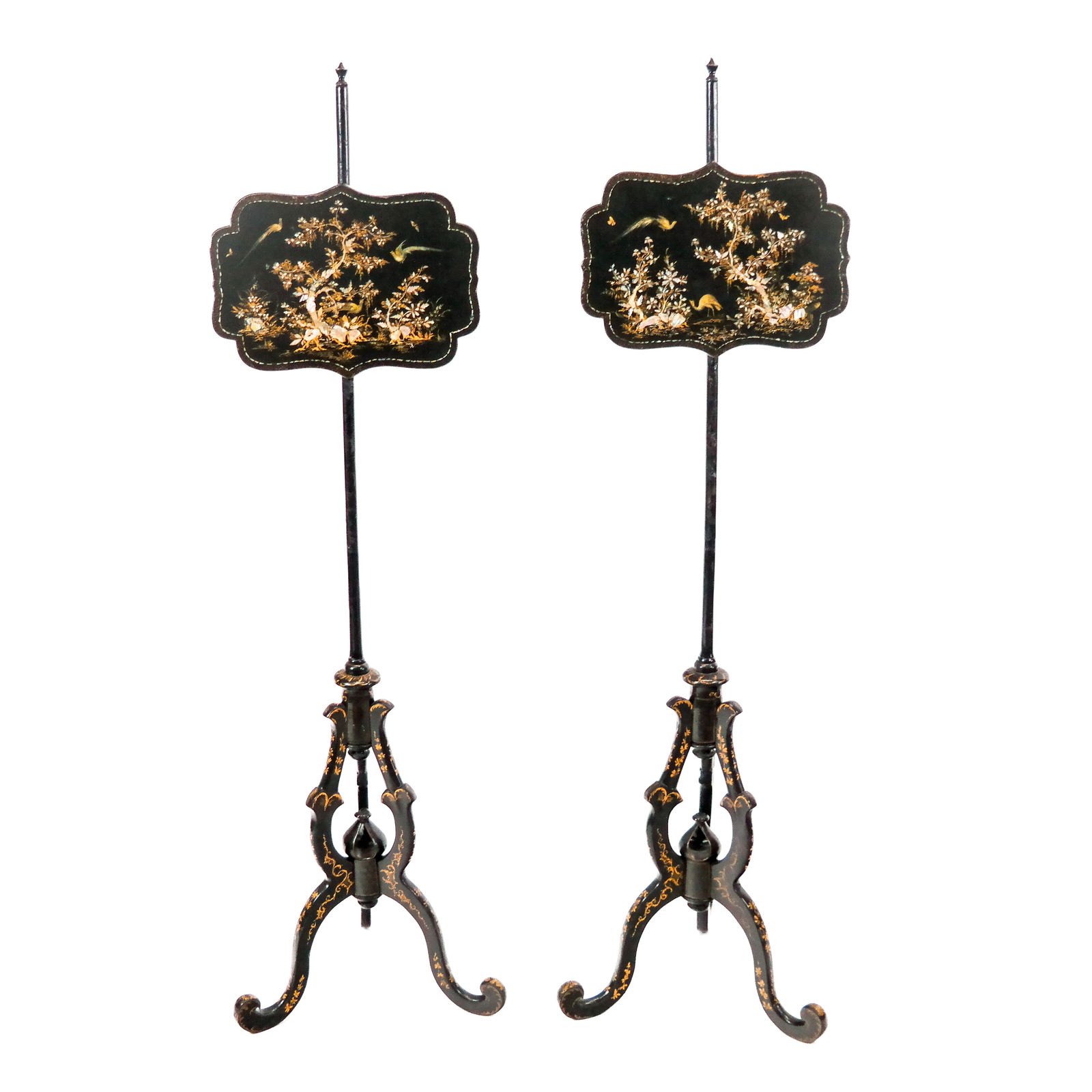 Pair of 19th C. Regency Pole Screens (1 of 12)