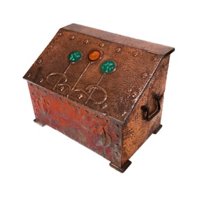 19th C. Copper Log Bin
