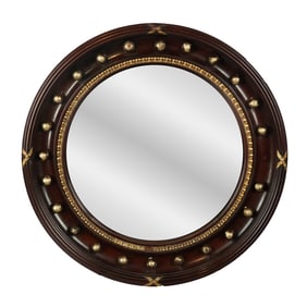 Regency Ebony Decorated Bullseye Mirror