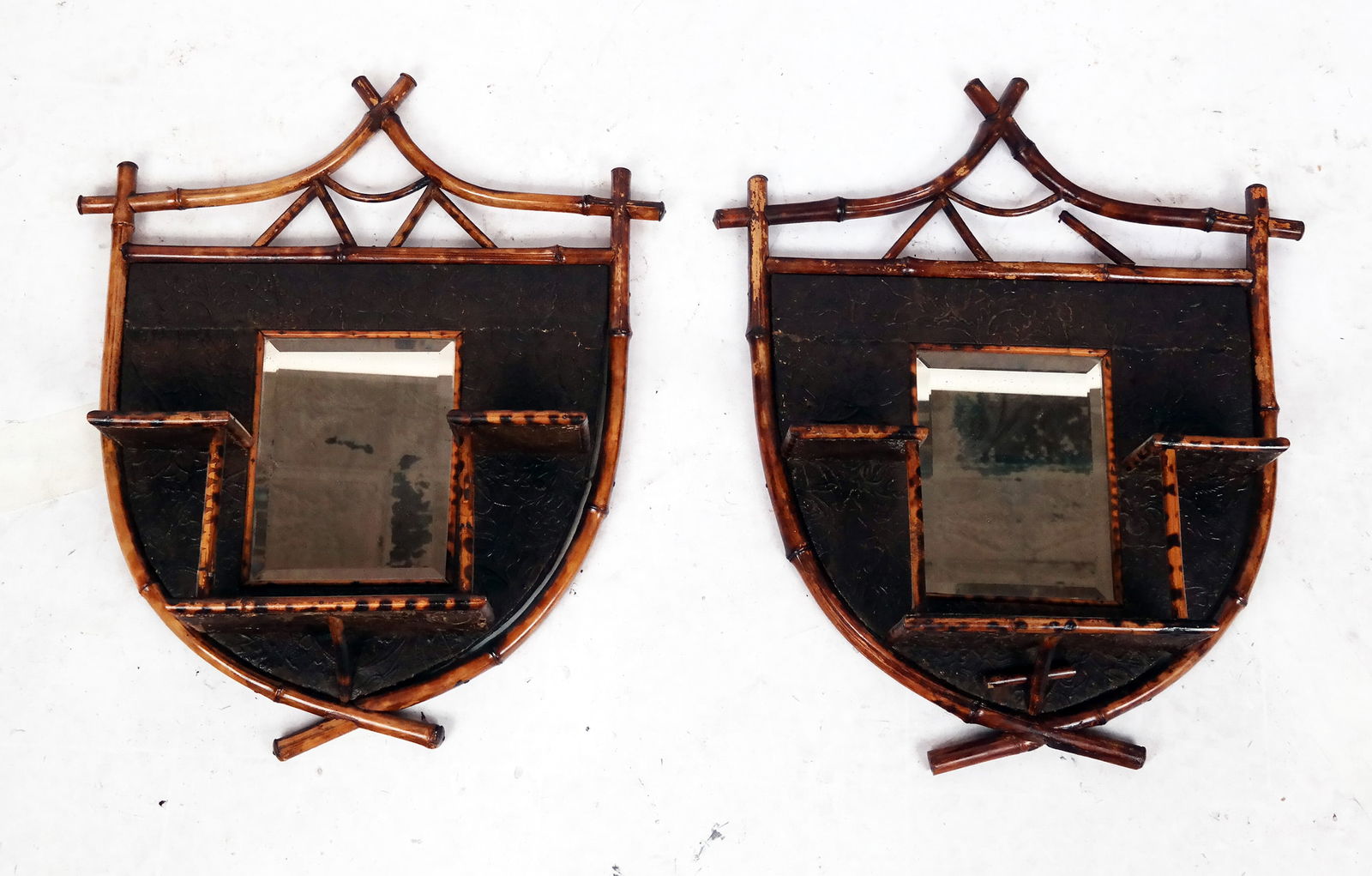 Pair of Victorian Bamboo Mirrors (1 of 12)