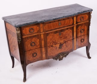 Louis XV/XVI Transitional Marquetry Commode
