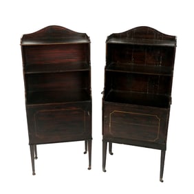Regency Faux Painted Waterfall Bookcases