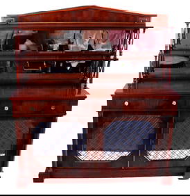 Regency Mahogany Credenza (Etagere) Cabinet