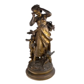 After H. DUMAIGE: Classical Sculpture Woman Bronze