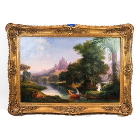 After Thomas COLE: Allegorical Study, Oil Painting