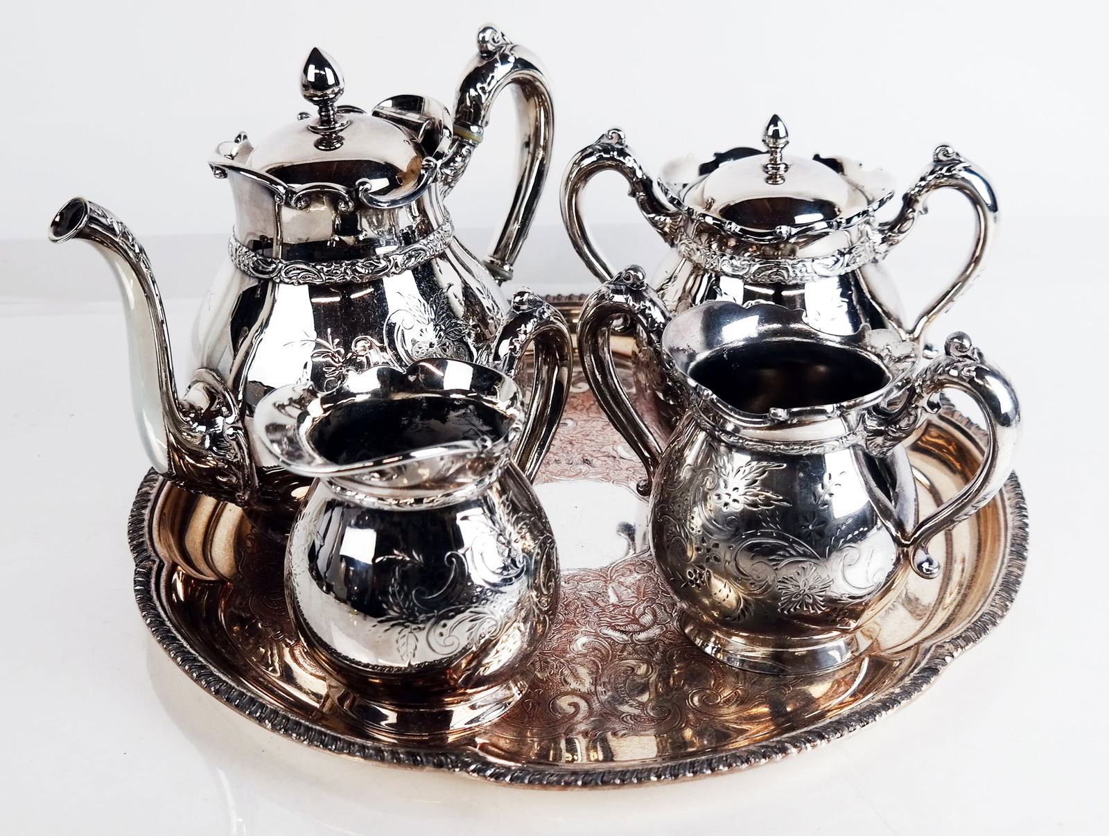 5-Pc. Silver Plate Assembled Tea & Coffee Set (1 of 13)