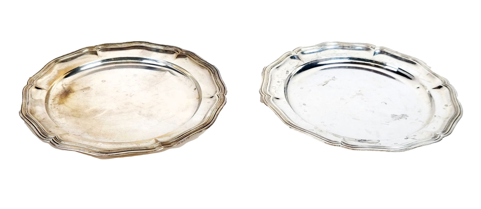 Pair of .800 Silver Round Trays (1 of 10)