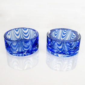 Gino Cenedese Murano Art Glass Coasters (2)
